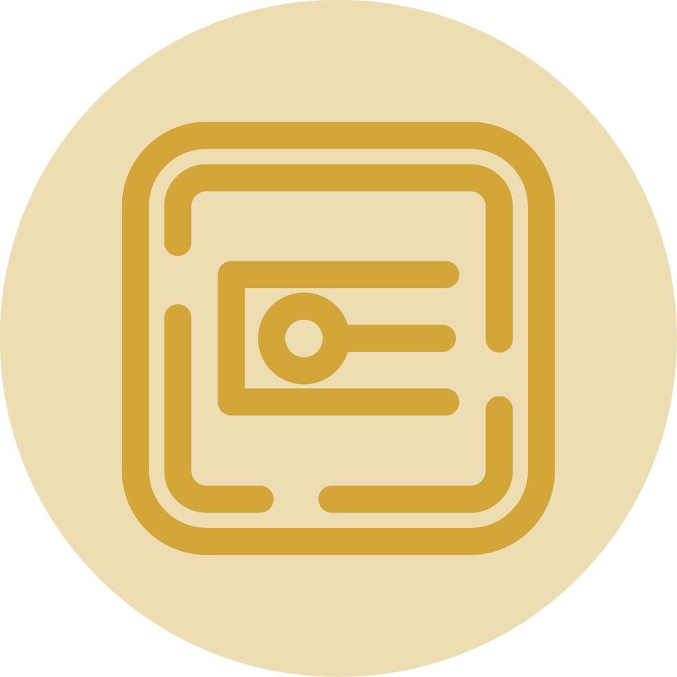 Endpoint Line Yellow Circle Icon vector
