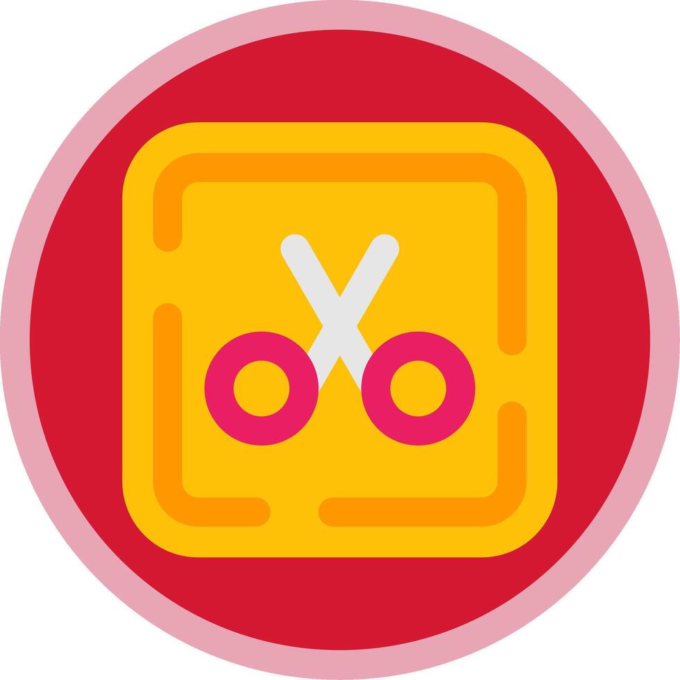 Scissor Flat Multi Circle Icon vector