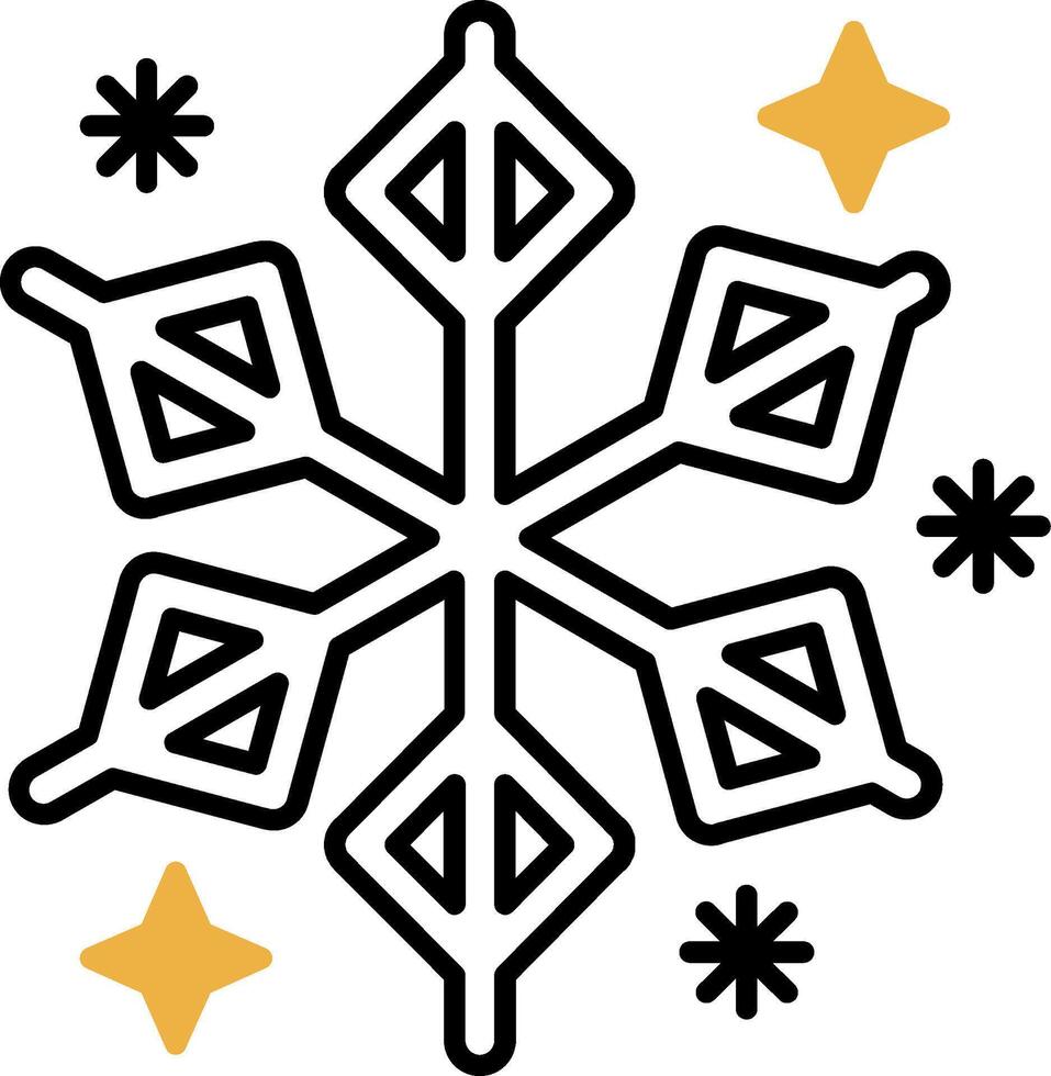 Winter Skined Filled Icon vector