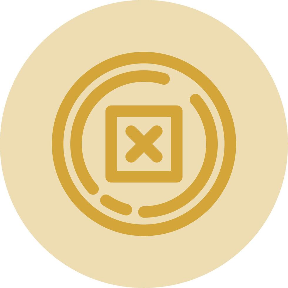 Delete Line Yellow Circle Icon vector