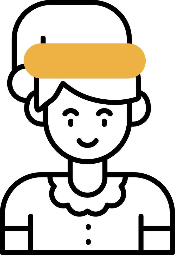 Boy Skined Filled Icon vector