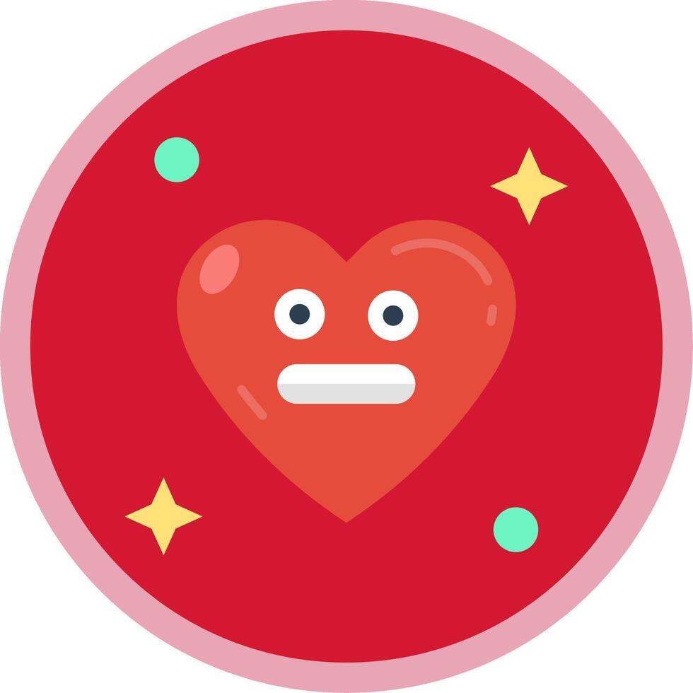Shocked Flat Multi Circle Icon vector