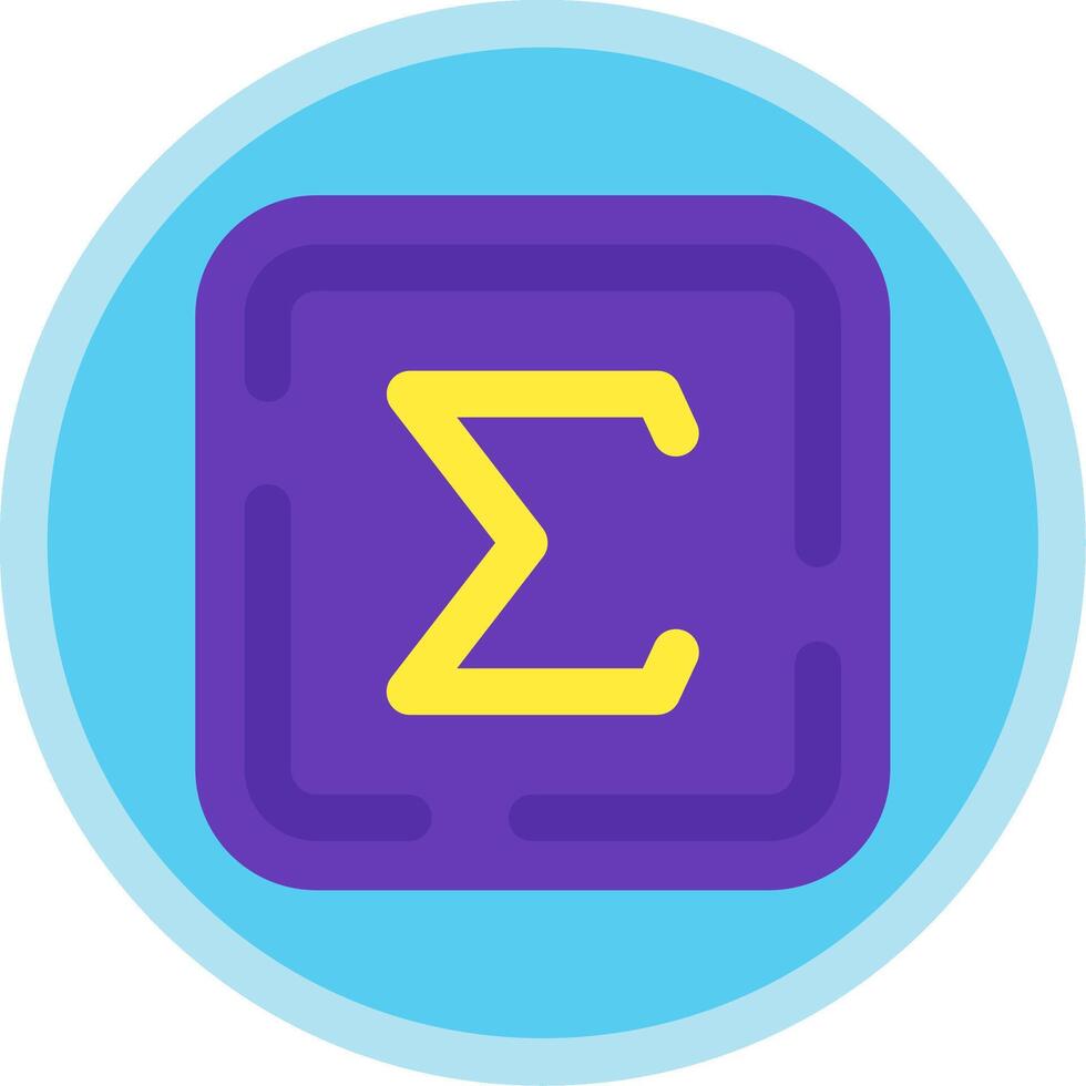 Summation Flat Multi Circle Icon vector