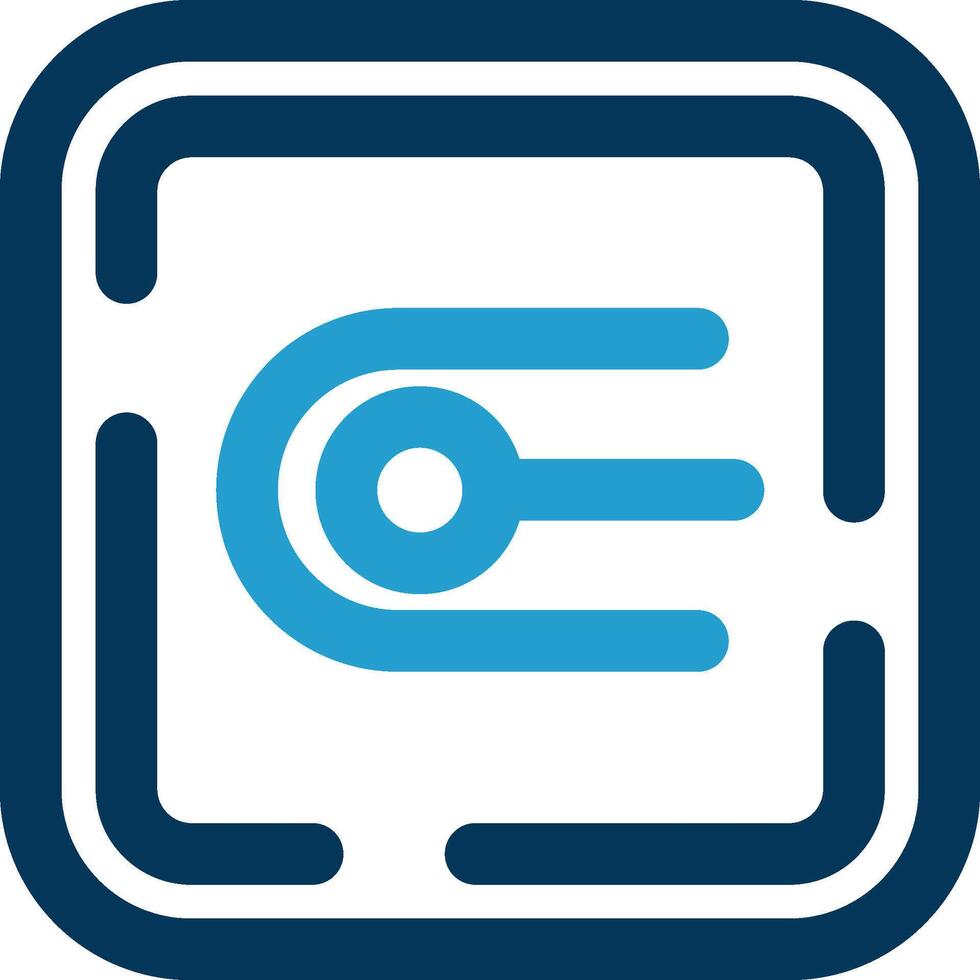 Endpoint Line Blue Two Color Icon vector