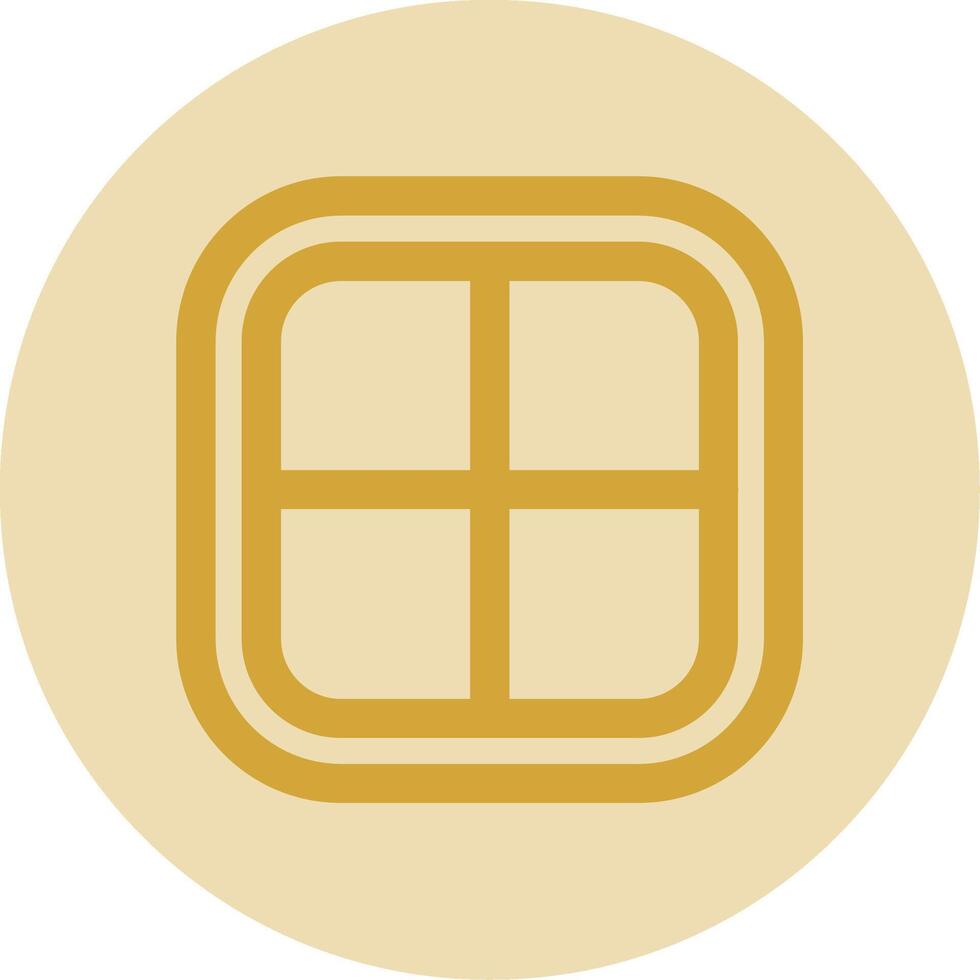 Layout Line Yellow Circle Icon vector