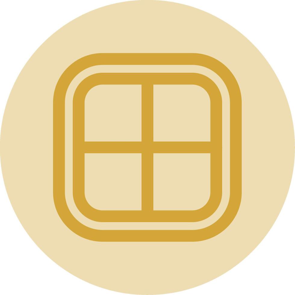 Layout Line Yellow Circle Icon vector