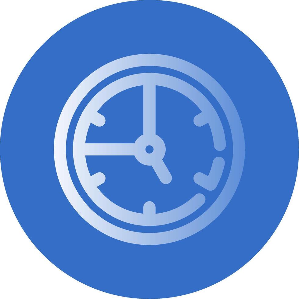 hora degradado línea circulo icono vector