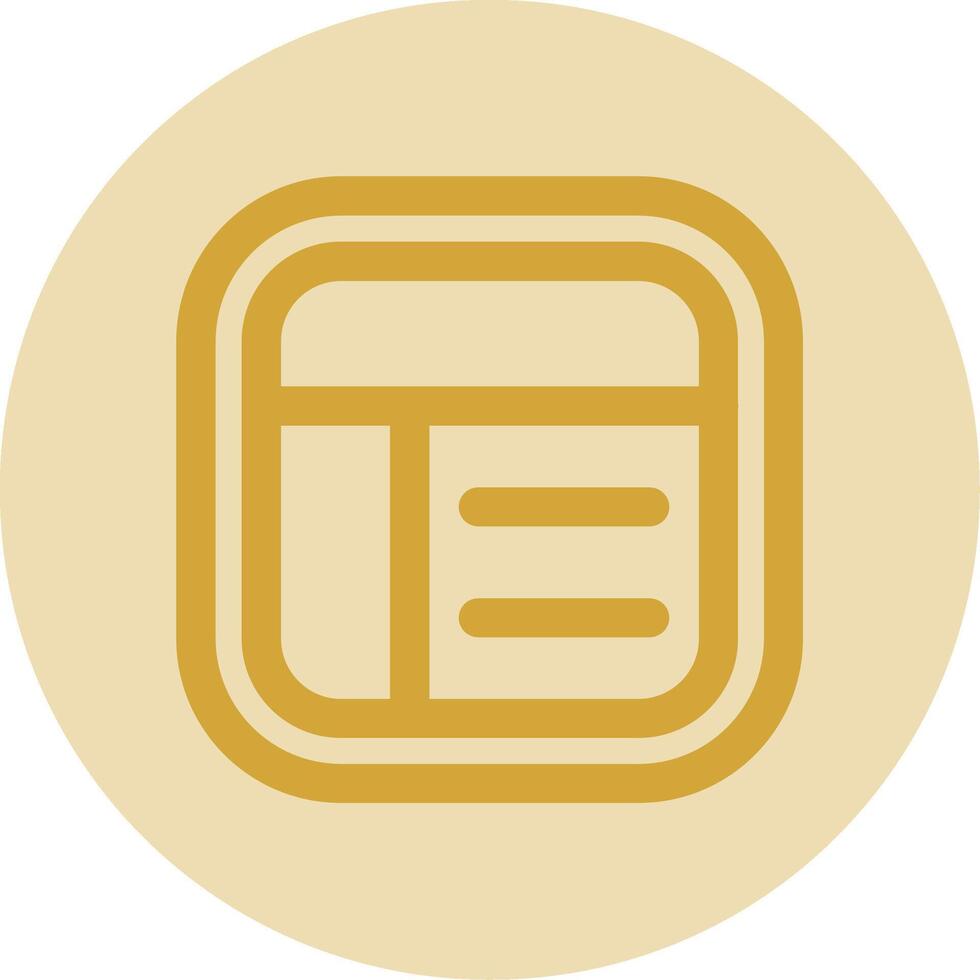 Layout Line Yellow Circle Icon vector