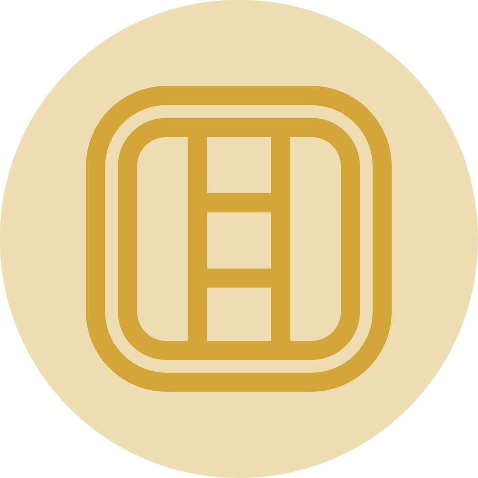 Layout Line Yellow Circle Icon vector