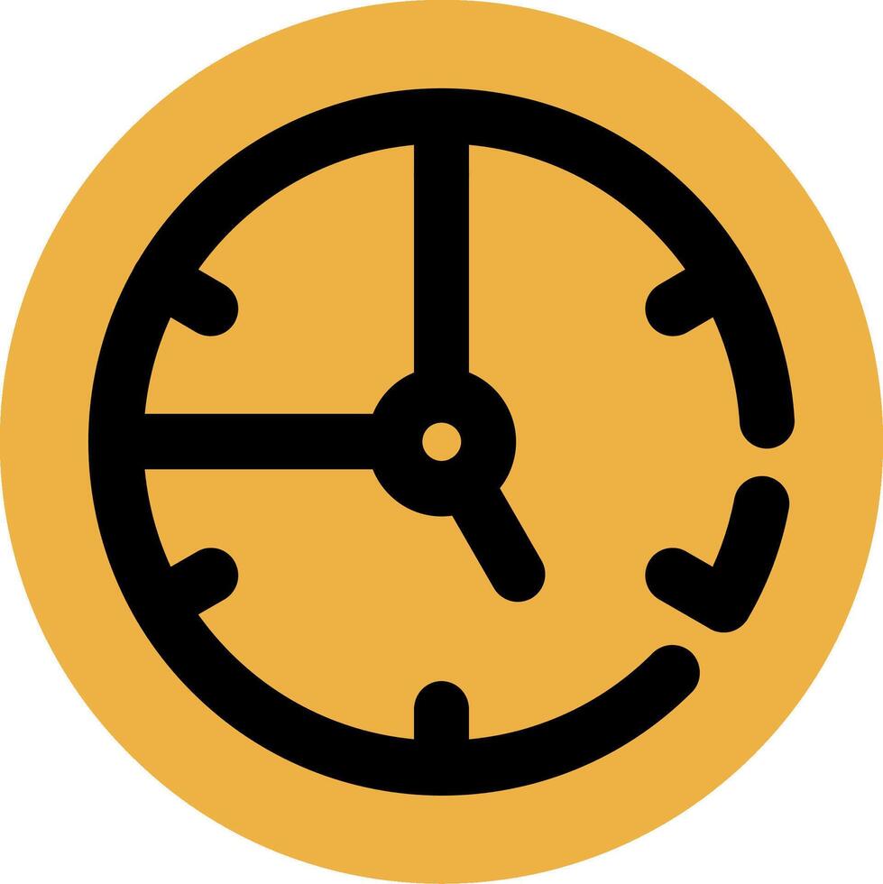 hora desollado lleno icono vector