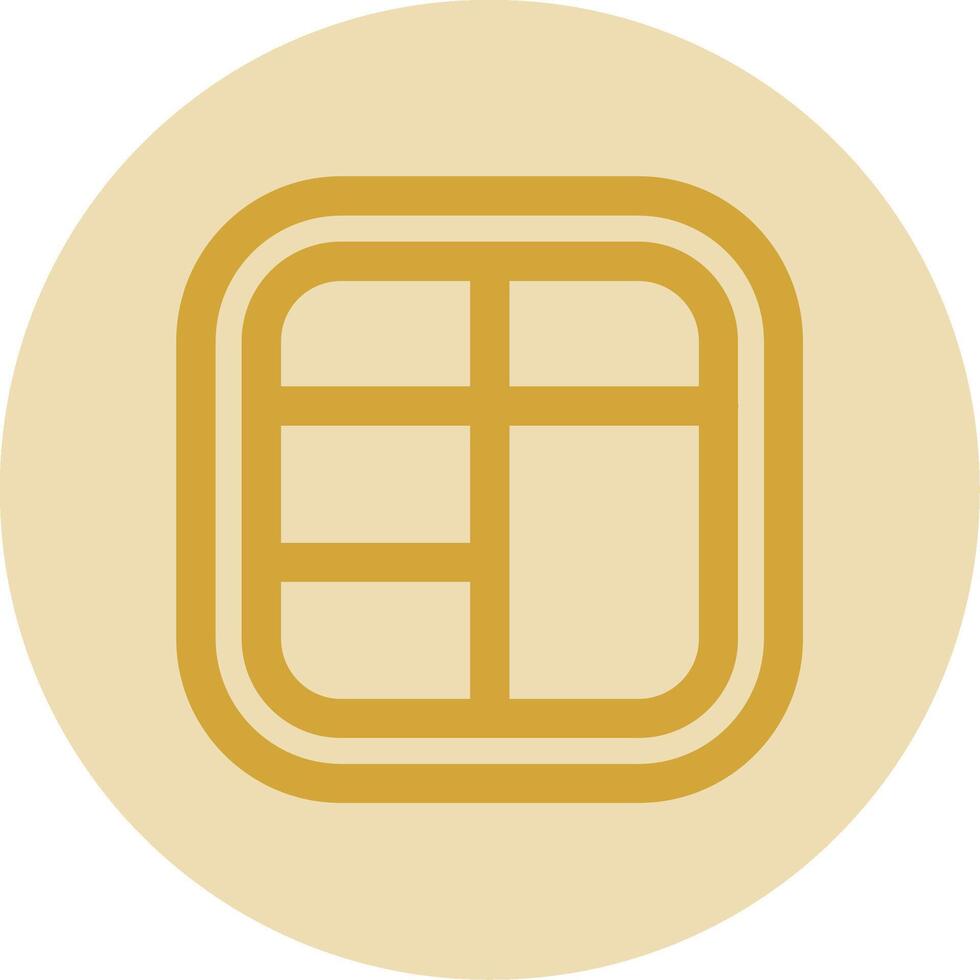Layout Line Yellow Circle Icon vector