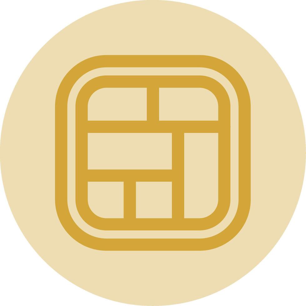 Layout Line Yellow Circle Icon vector