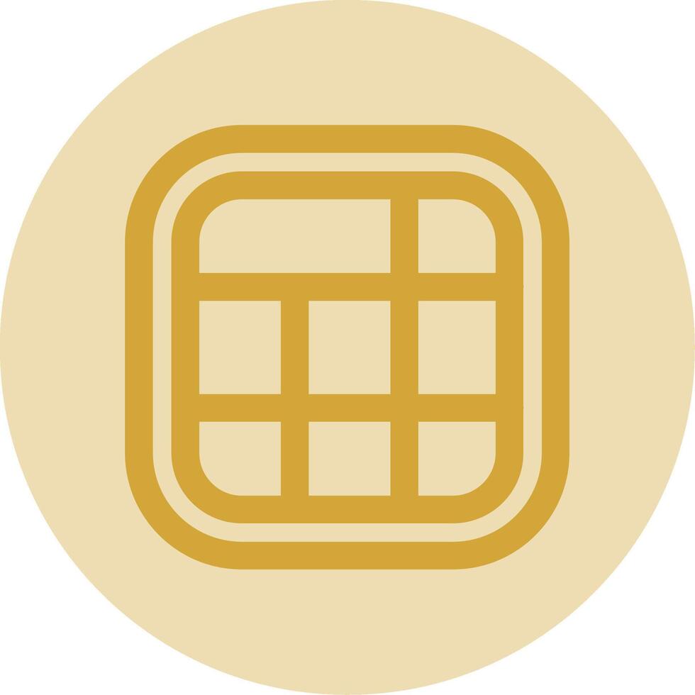 Layout Line Yellow Circle Icon vector
