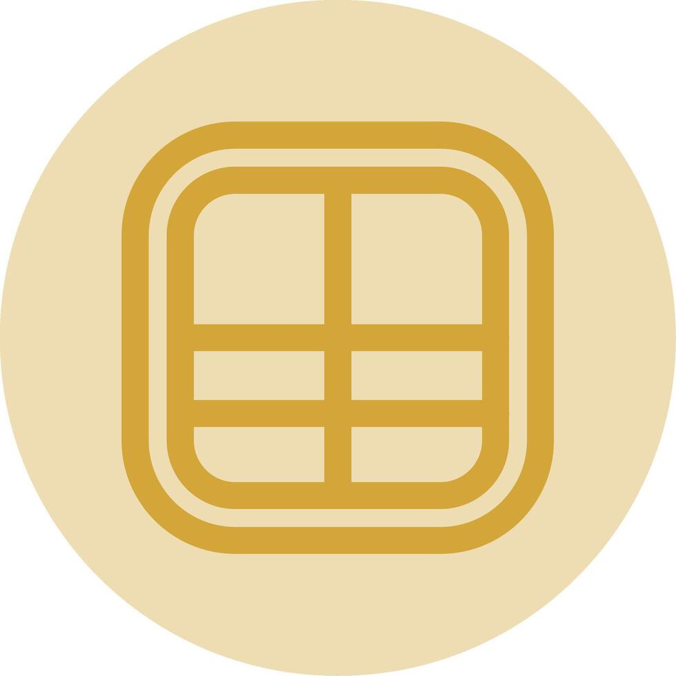 Layout Line Yellow Circle Icon vector