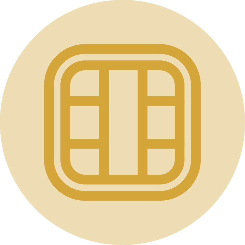 Layout Line Yellow Circle Icon vector