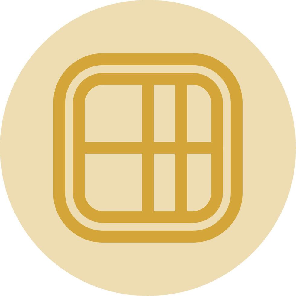 Layout Line Yellow Circle Icon vector
