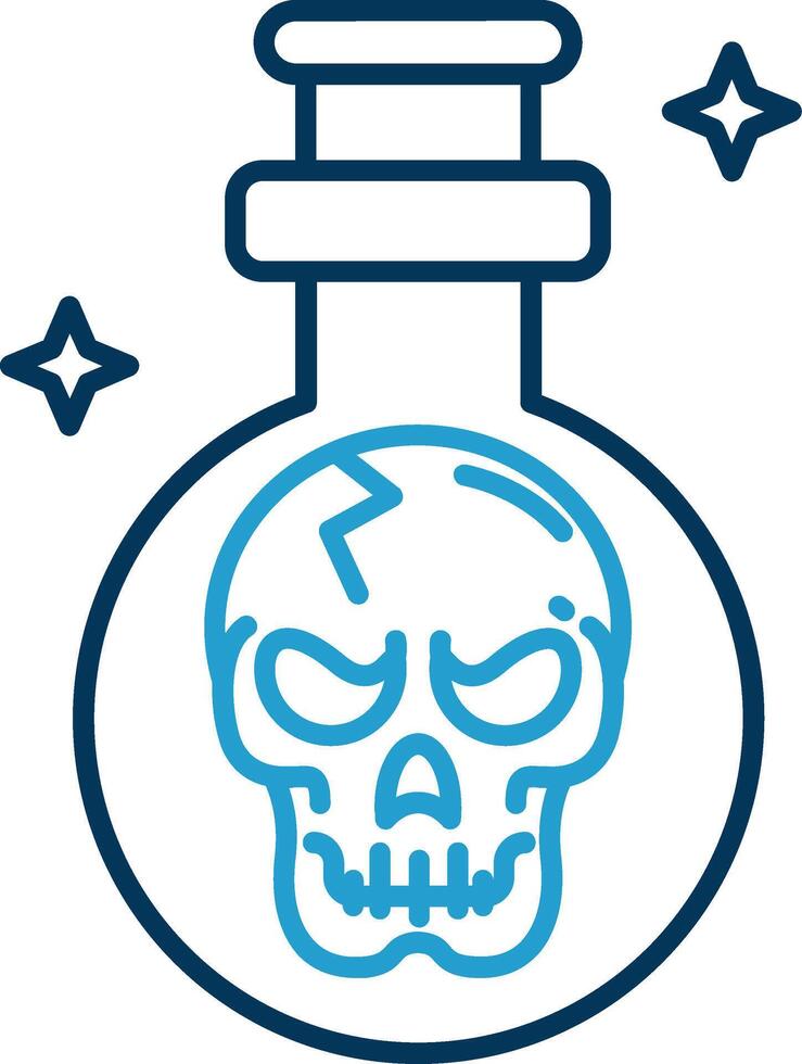 Potion Line Blue Two Color Icon vector