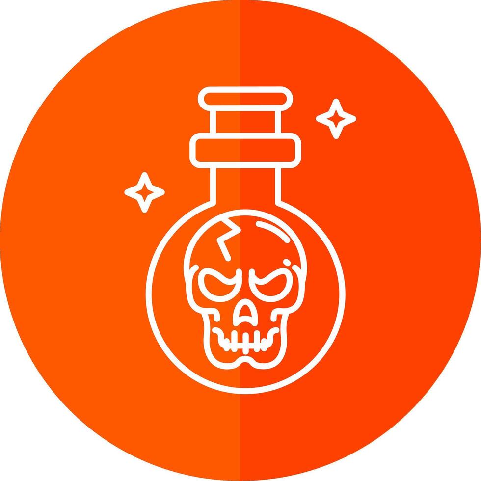Potion Line Red Circle Icon vector