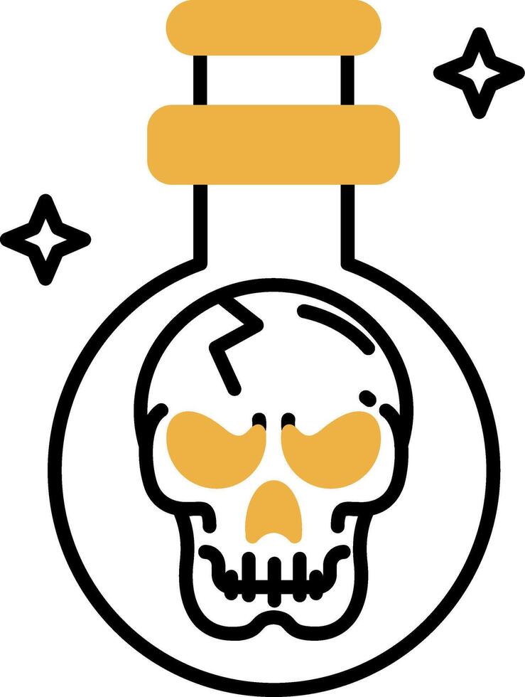 Potion Skined Filled Icon vector