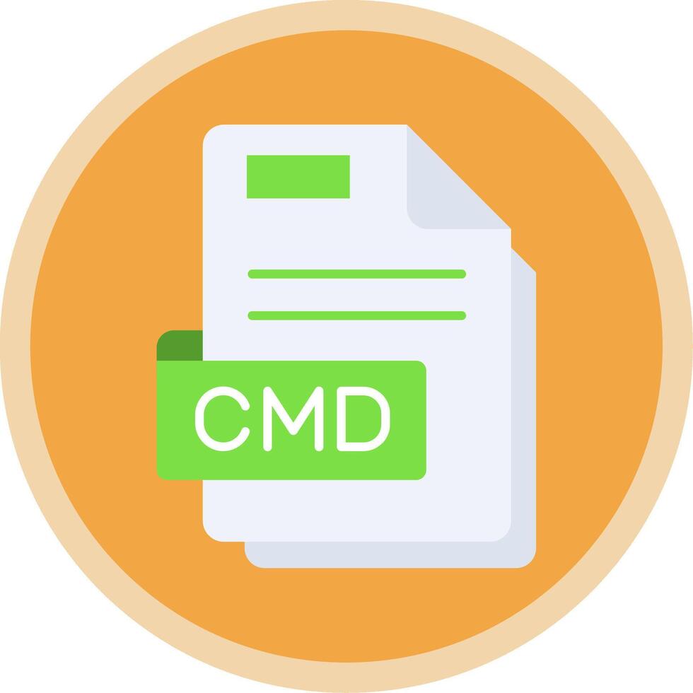 Cmd Flat Multi Circle Icon vector