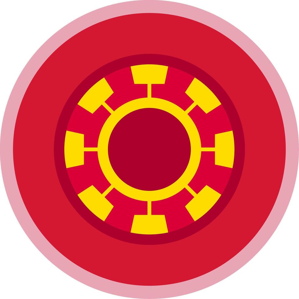 Chip Flat Multi Circle Icon vector