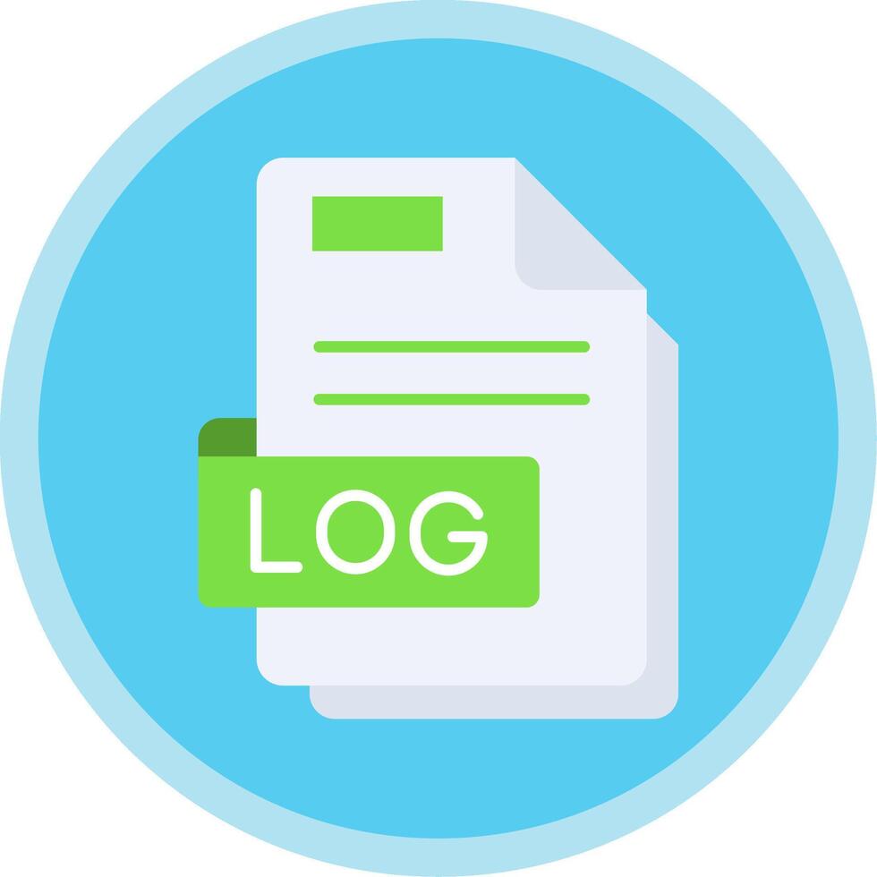 Log Flat Multi Circle Icon vector