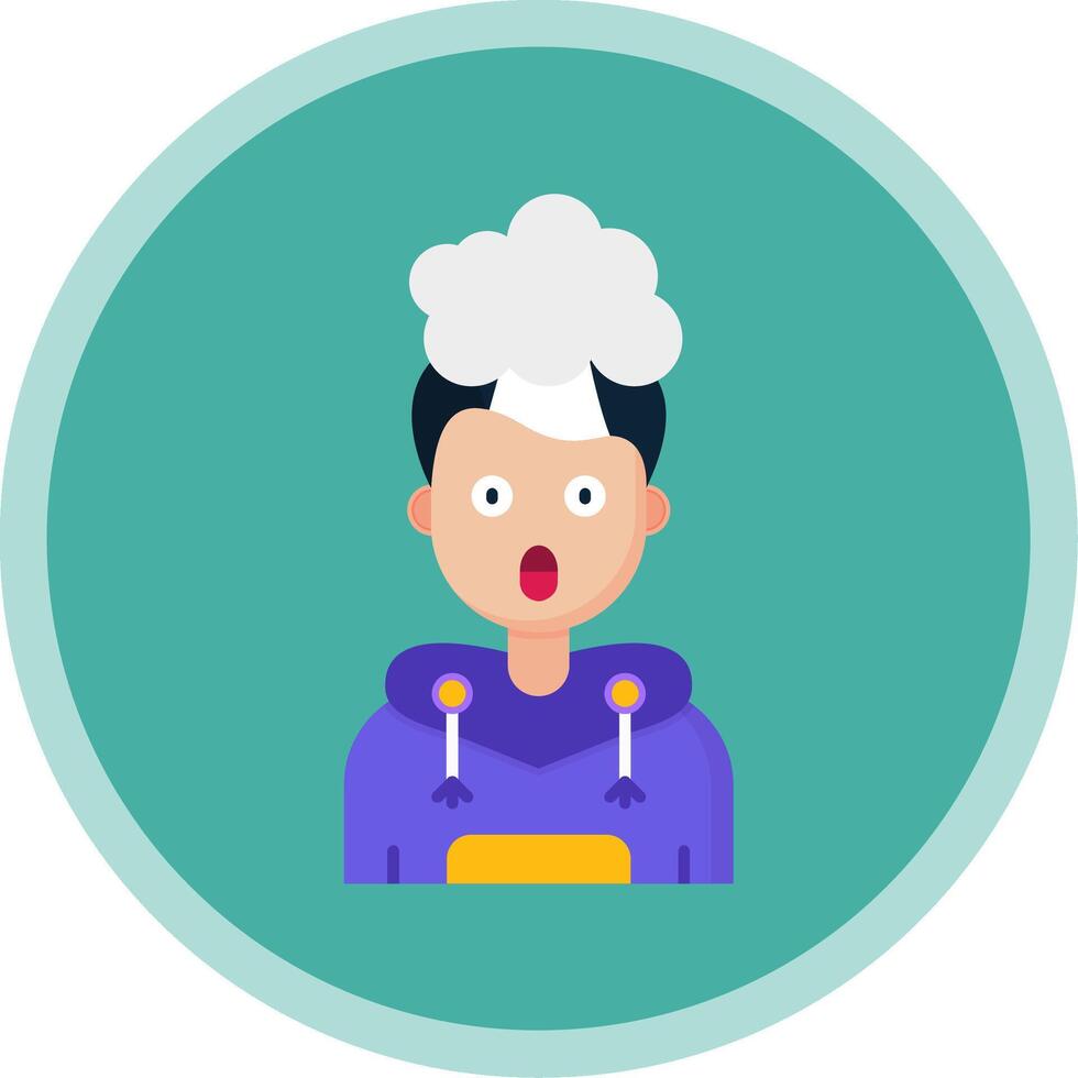 Exploding Flat Multi Circle Icon vector