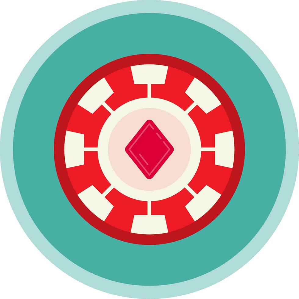 Chip Flat Multi Circle Icon vector