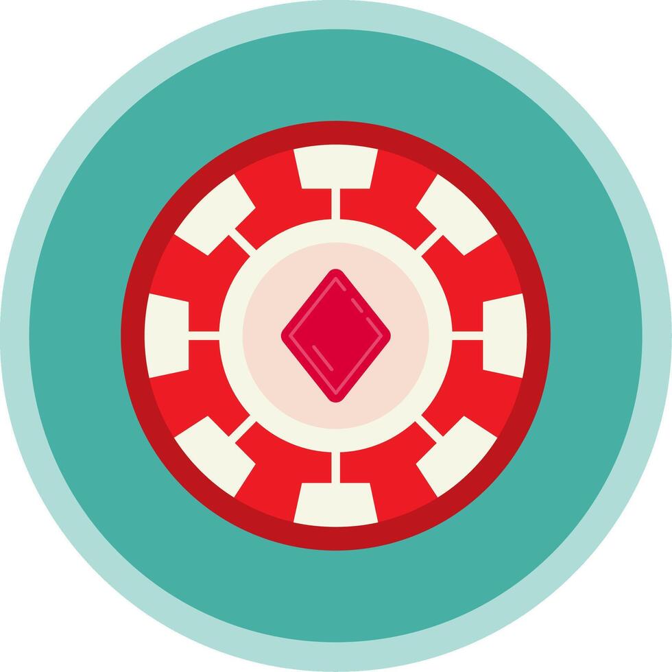 chip plano multi circulo icono vector