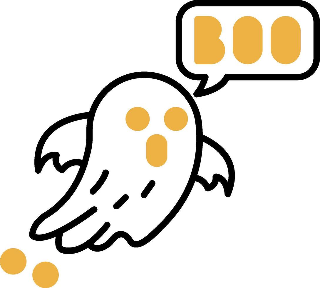 Boo Skined Filled Icon vector