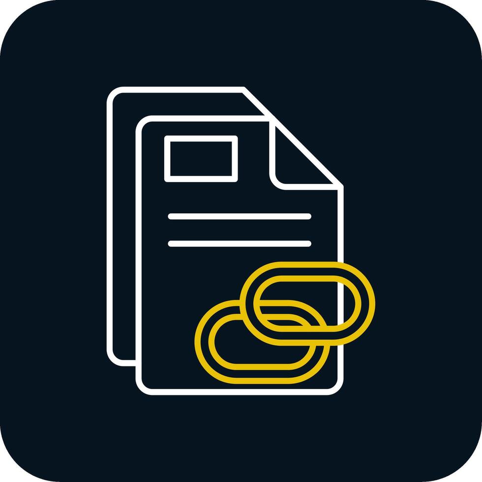 Link Line Yellow White Icon vector