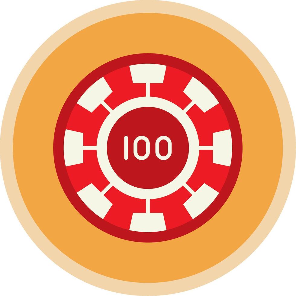 Chip Flat Multi Circle Icon vector