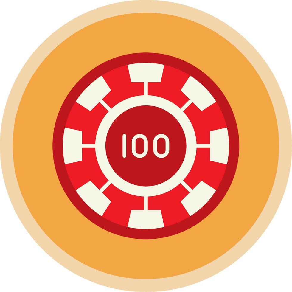 Chip Flat Multi Circle Icon vector