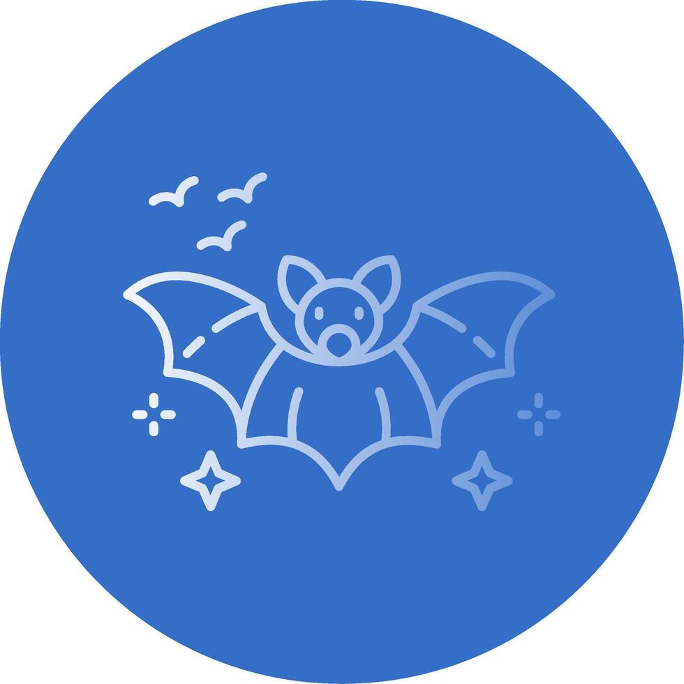 Bat Gradient Line Circle Icon vector