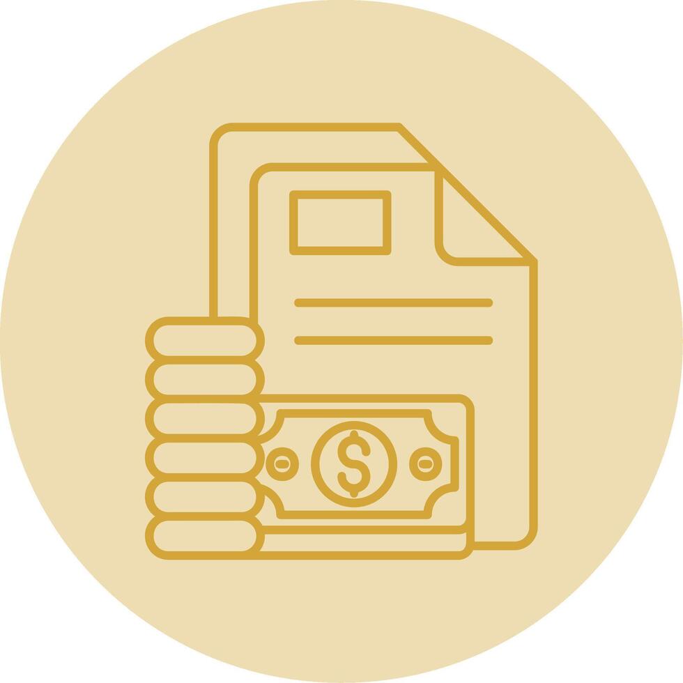 Account Line Yellow Circle Icon vector