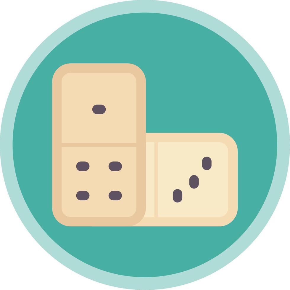 Domino Flat Multi Circle Icon vector