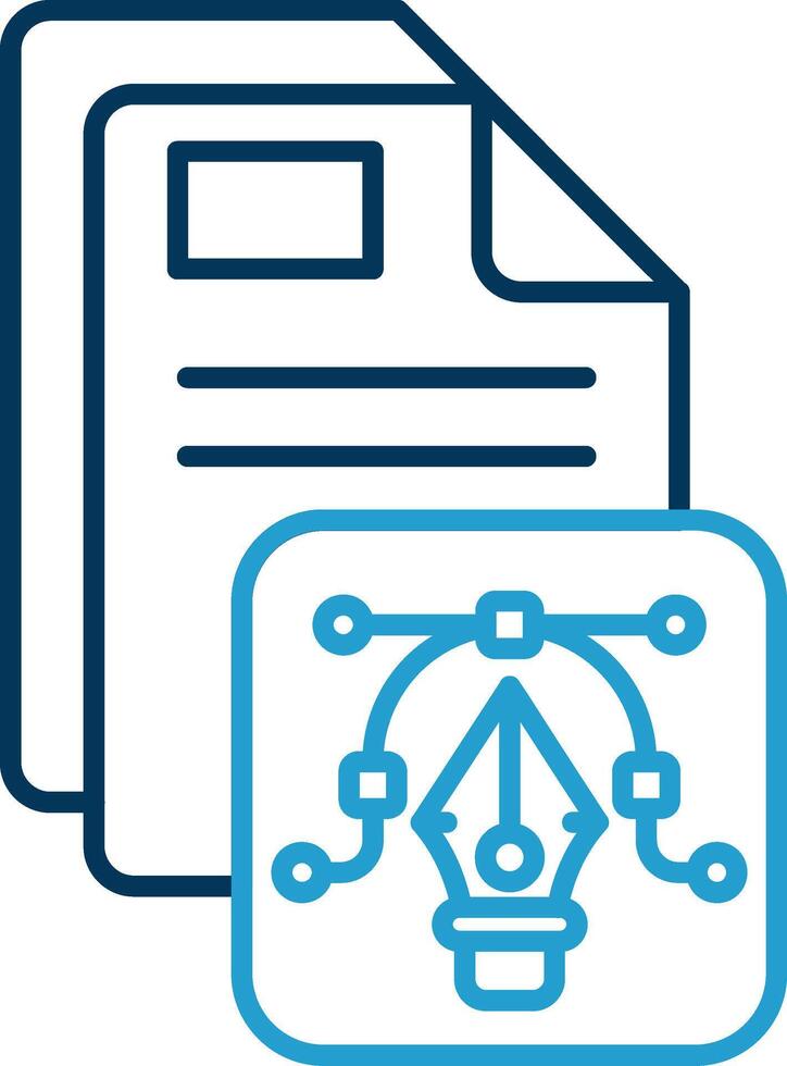 Vector Line Blue Two Color Icon