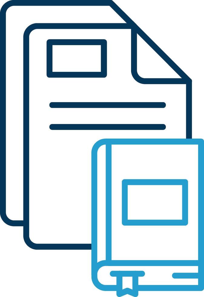 Ebook Line Blue Two Color Icon vector