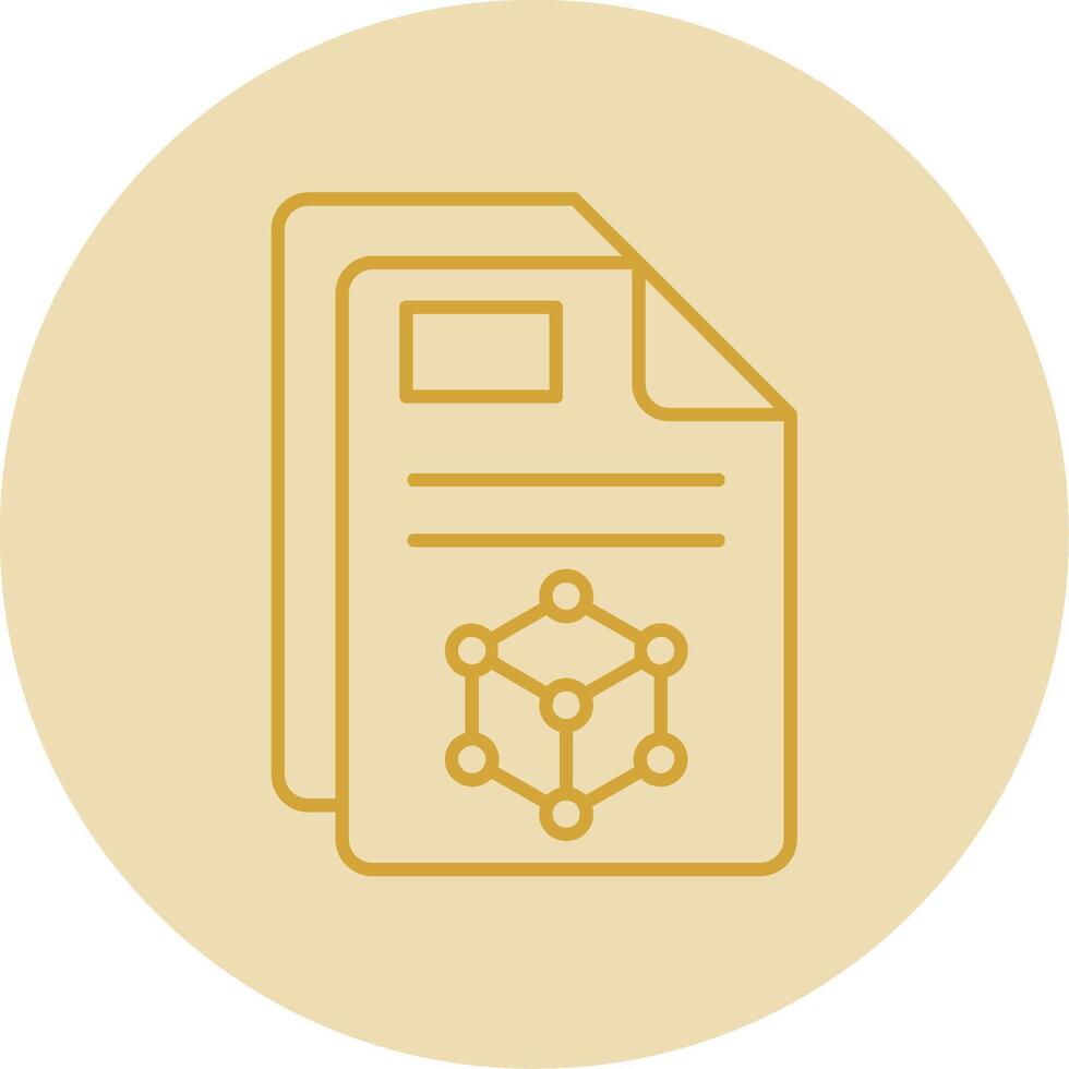 3d Line Yellow Circle Icon vector