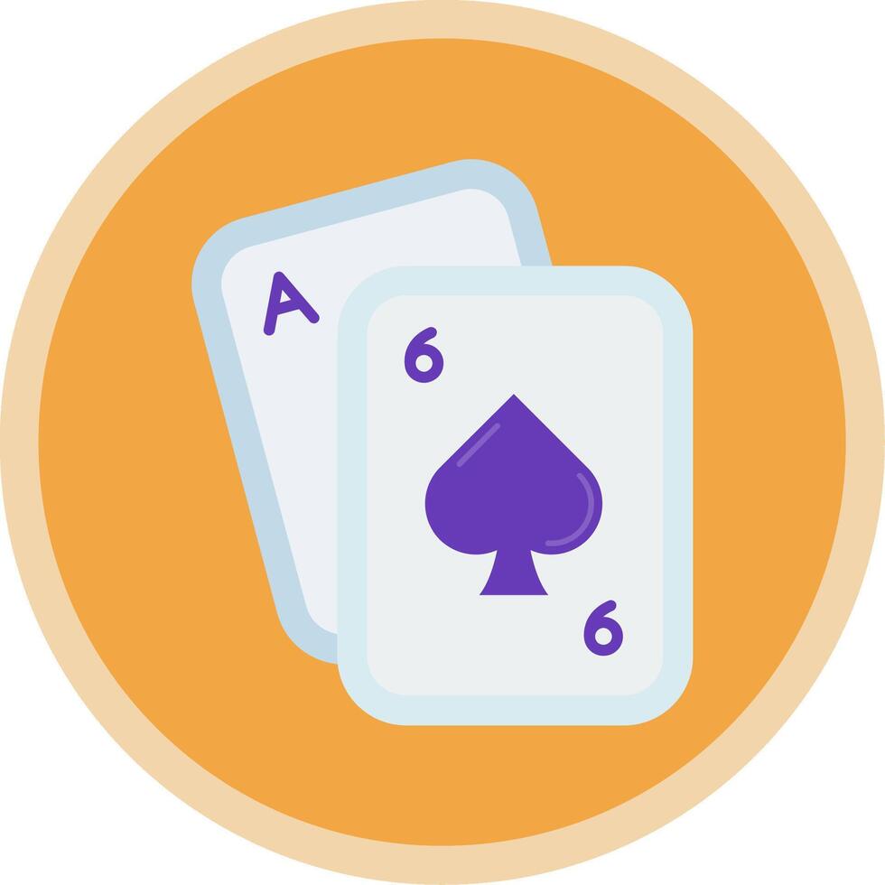 póker plano multi circulo icono vector