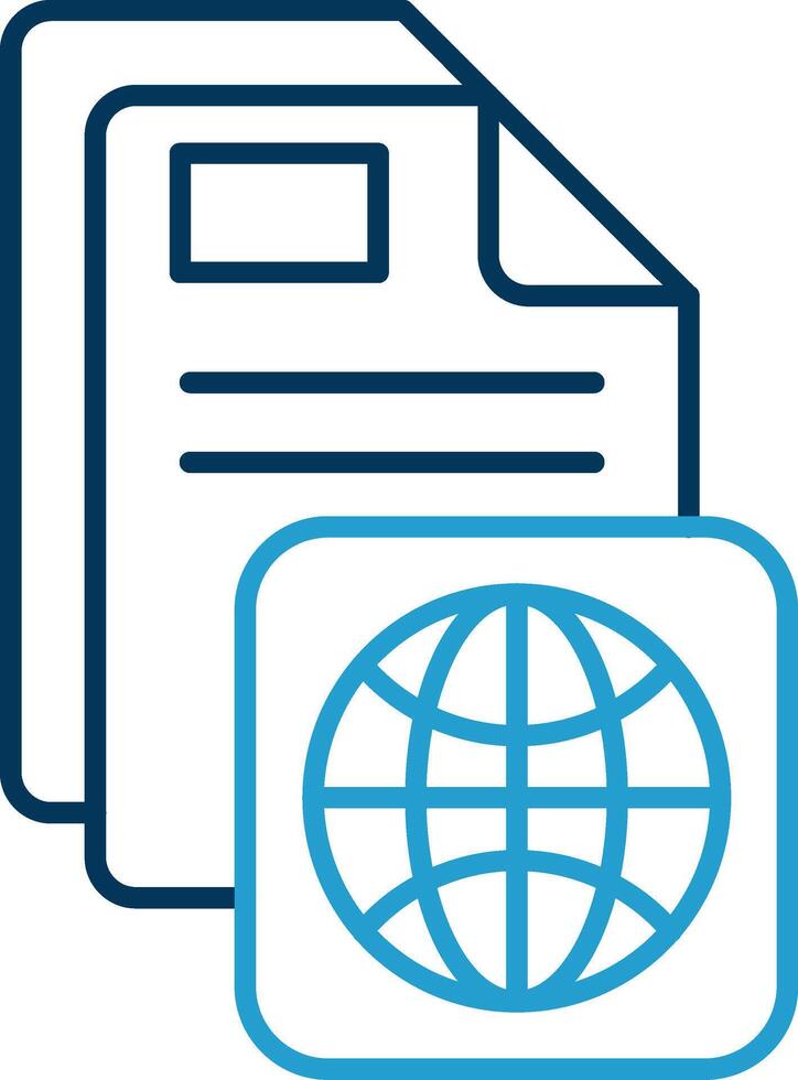 Internet Line Blue Two Color Icon vector