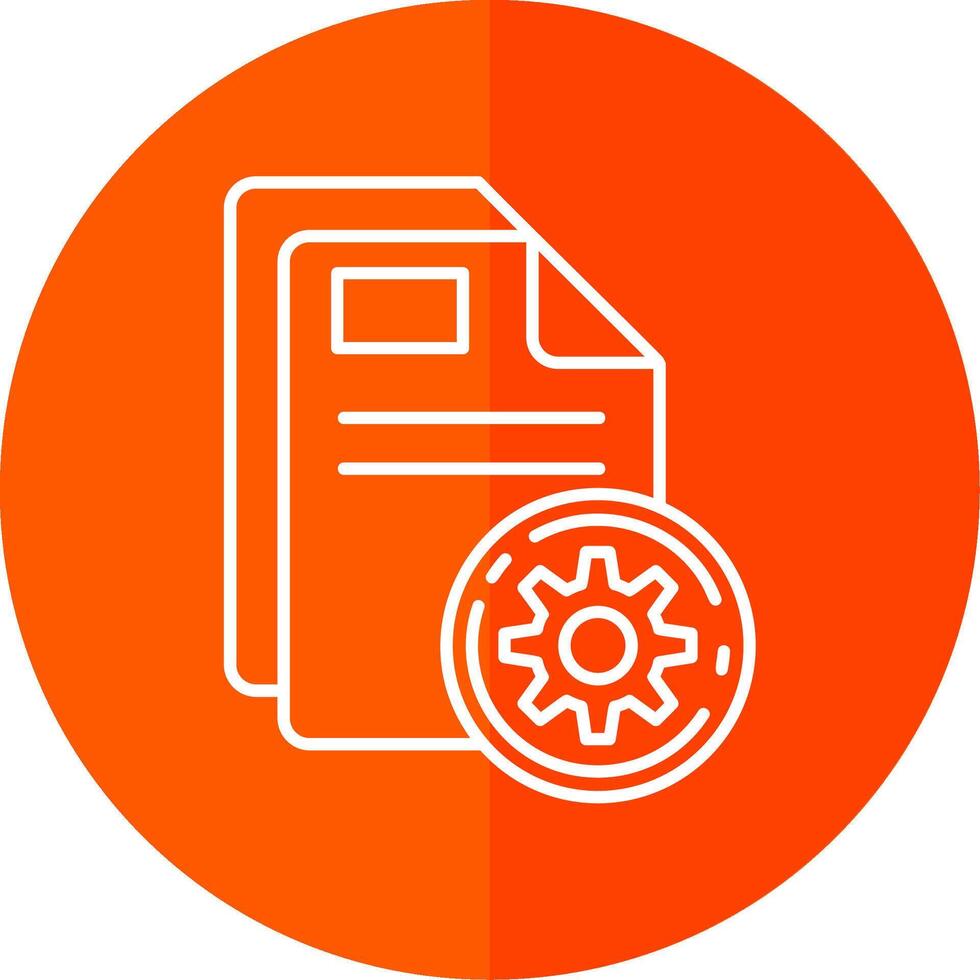 Setup Line Red Circle Icon vector
