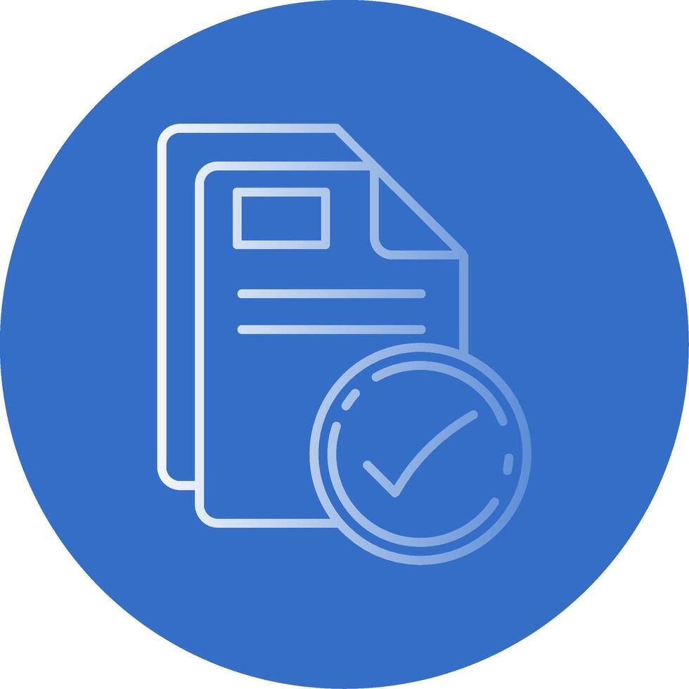 Check Gradient Line Circle Icon vector