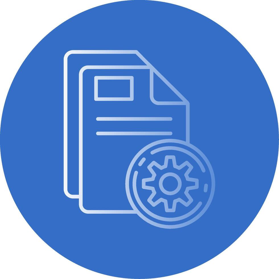 Setup Gradient Line Circle Icon vector
