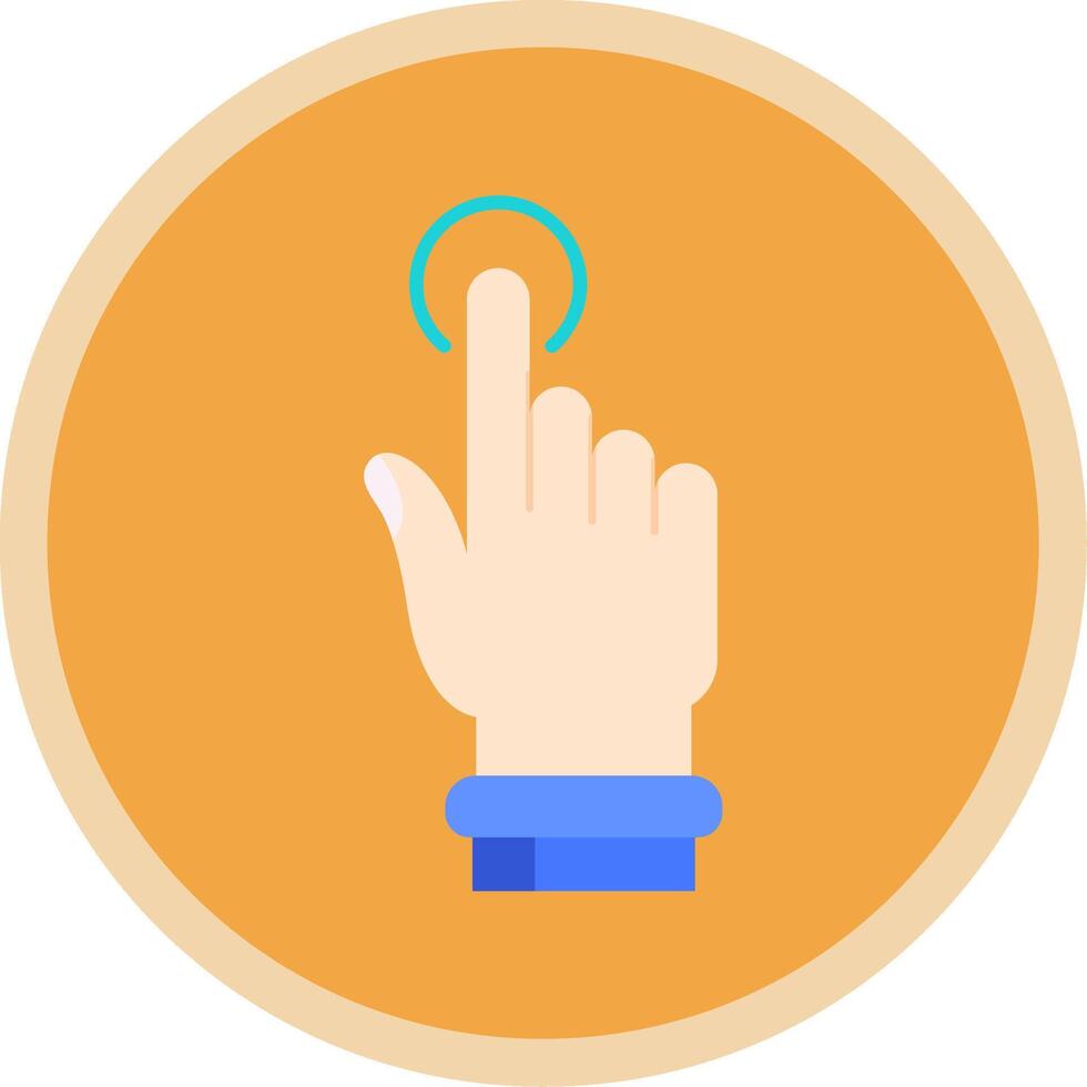Tap Flat Multi Circle Icon vector