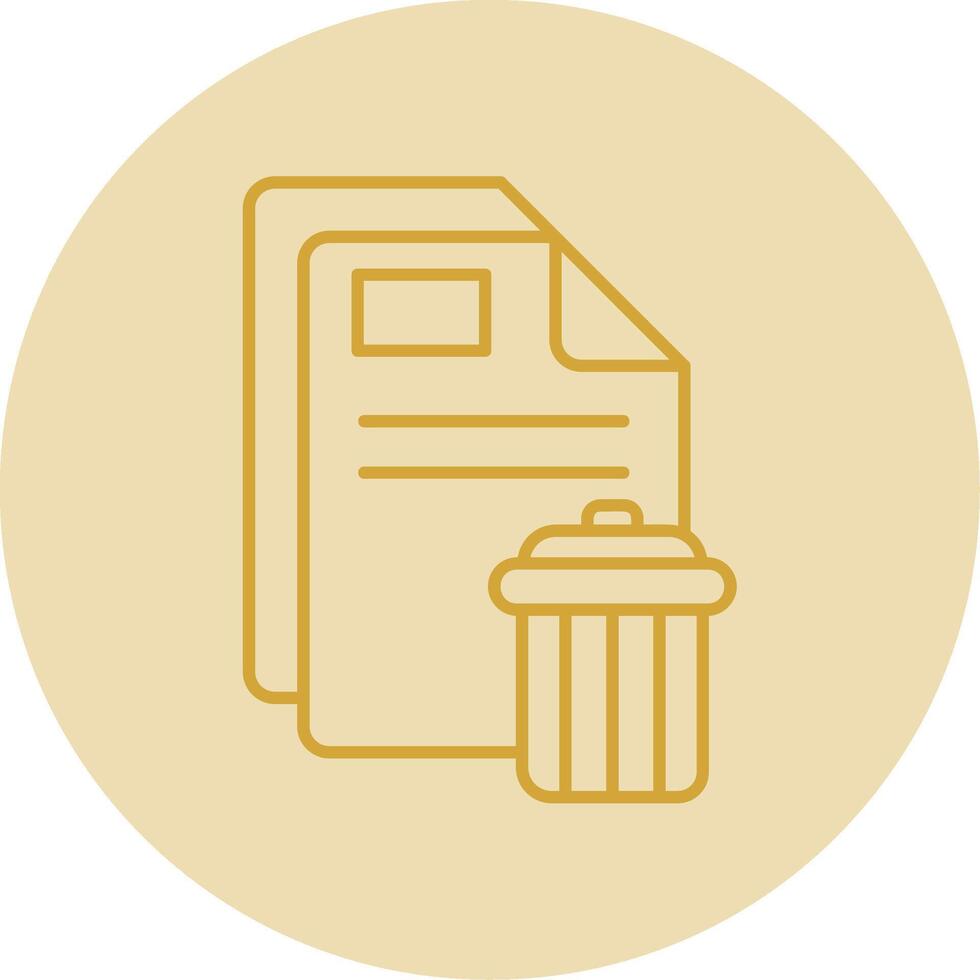 Delete Line Yellow Circle Icon vector