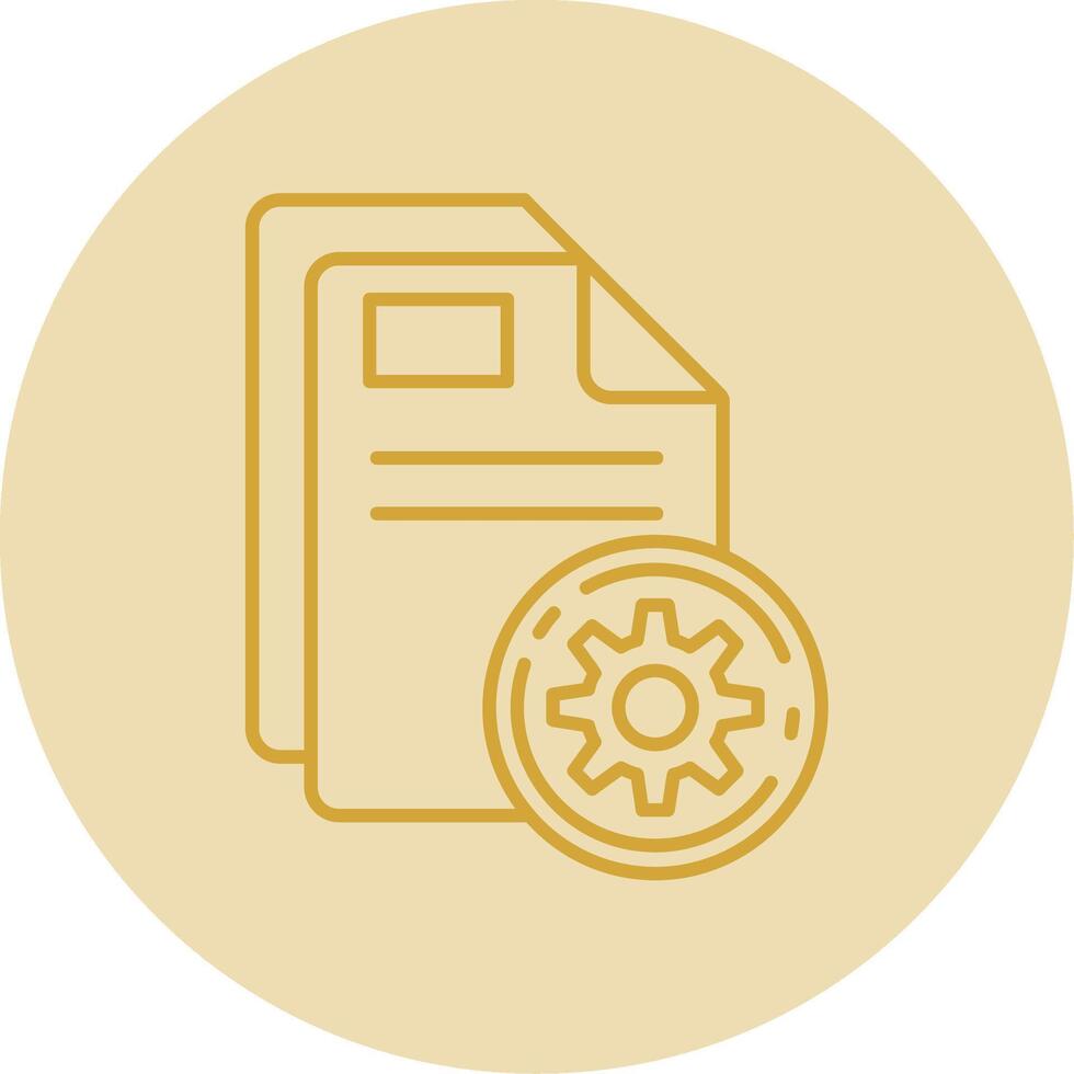 Setup Line Yellow Circle Icon vector