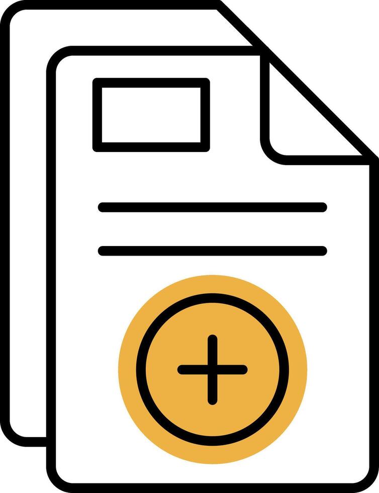 Add Skined Filled Icon vector
