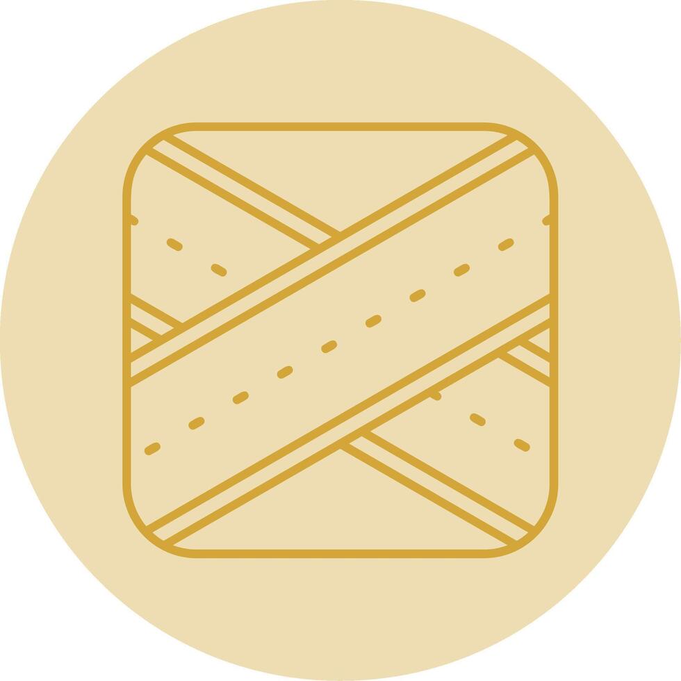 Overpass Line Yellow Circle Icon vector