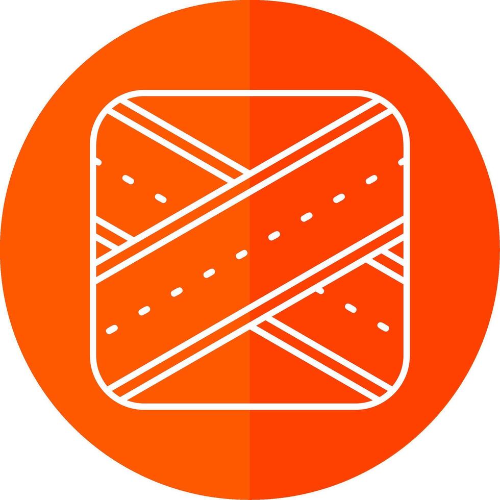 Overpass Line Red Circle Icon vector